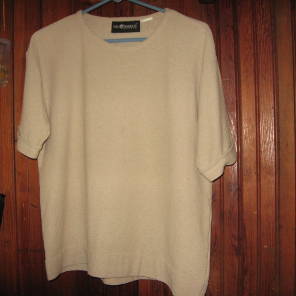 Sag Harbor Short Sleeve Top Size L Petite